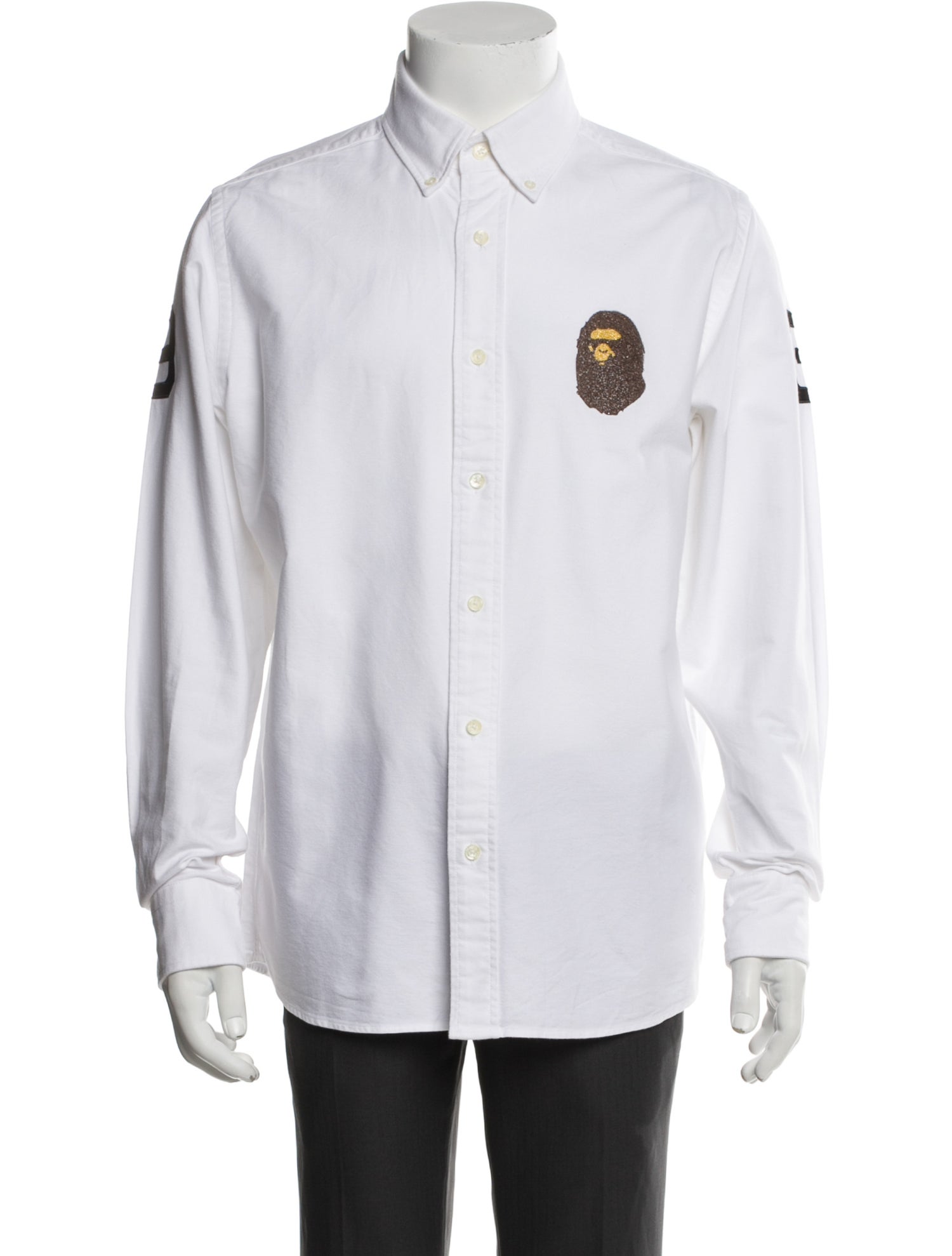 A Bathing Ape Head Logo Long Sleeve Shirt