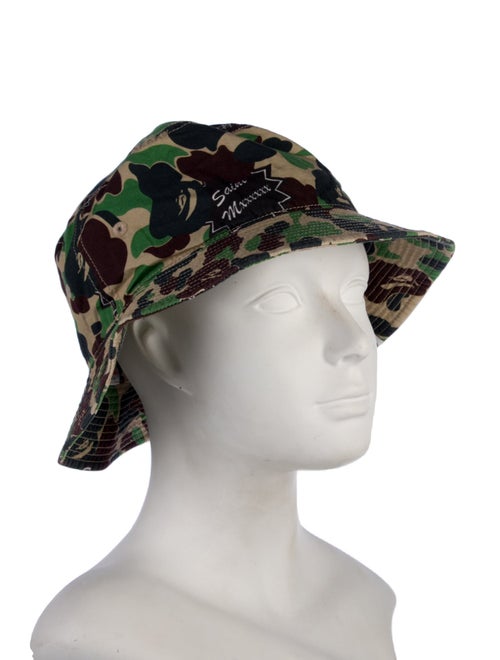 BAPE x Saint Michael Camo Bucket Hat