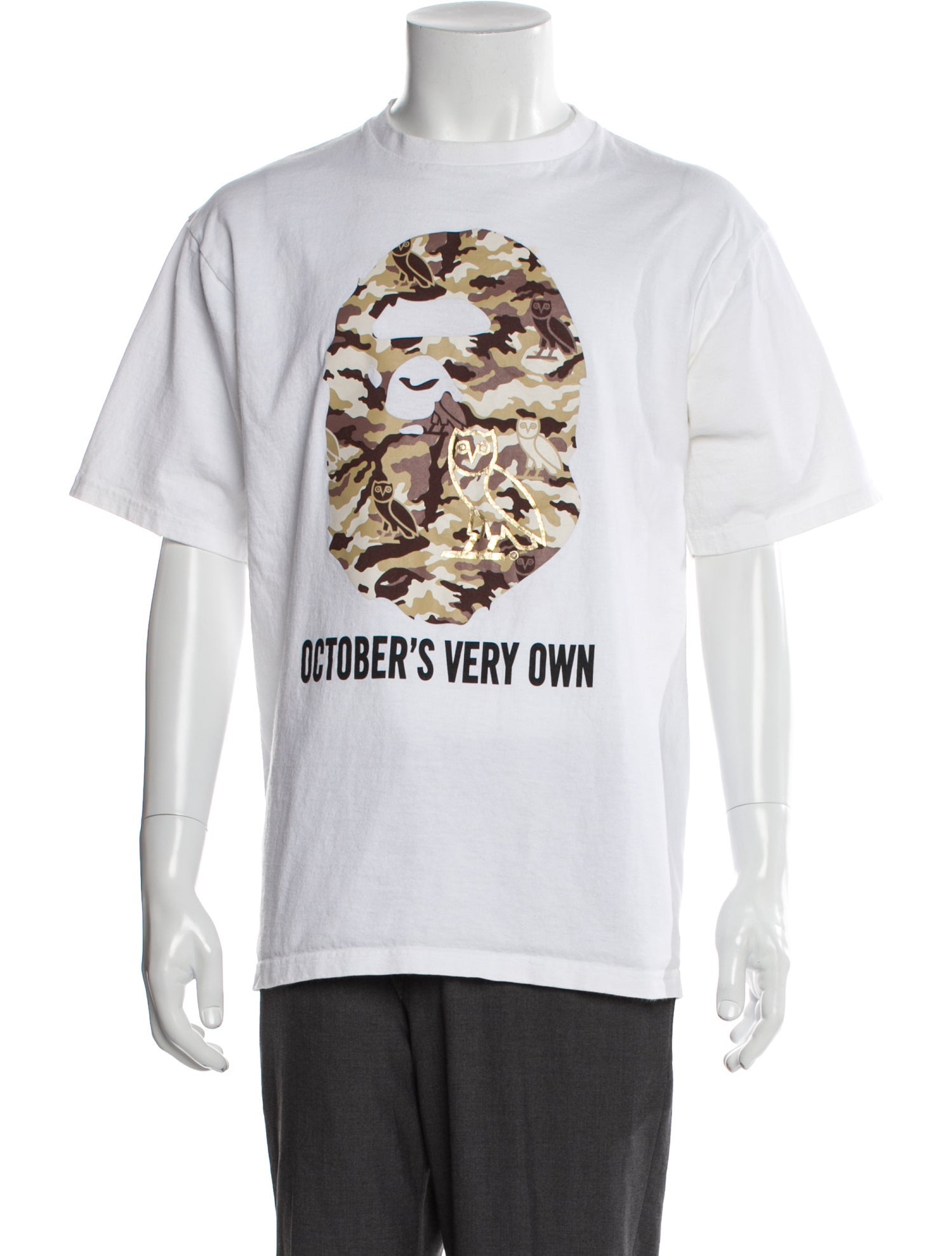 BAPE x OVO Ape Head Logo Graphic Print T-Shirt