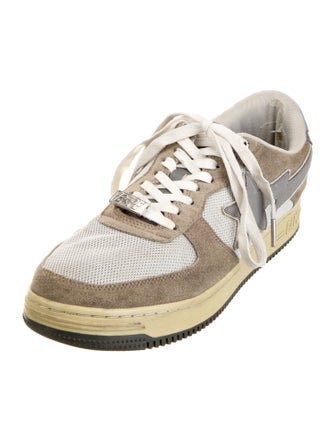 BAPE Suede Colorblock Pattern Sneakers