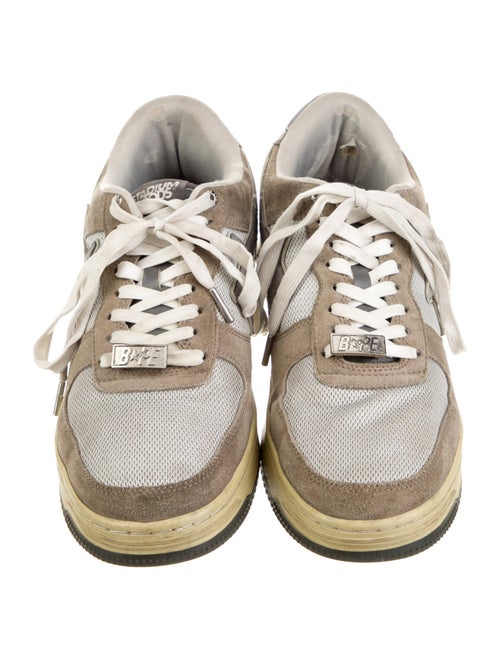 BAPE Suede Colorblock Pattern Sneakers