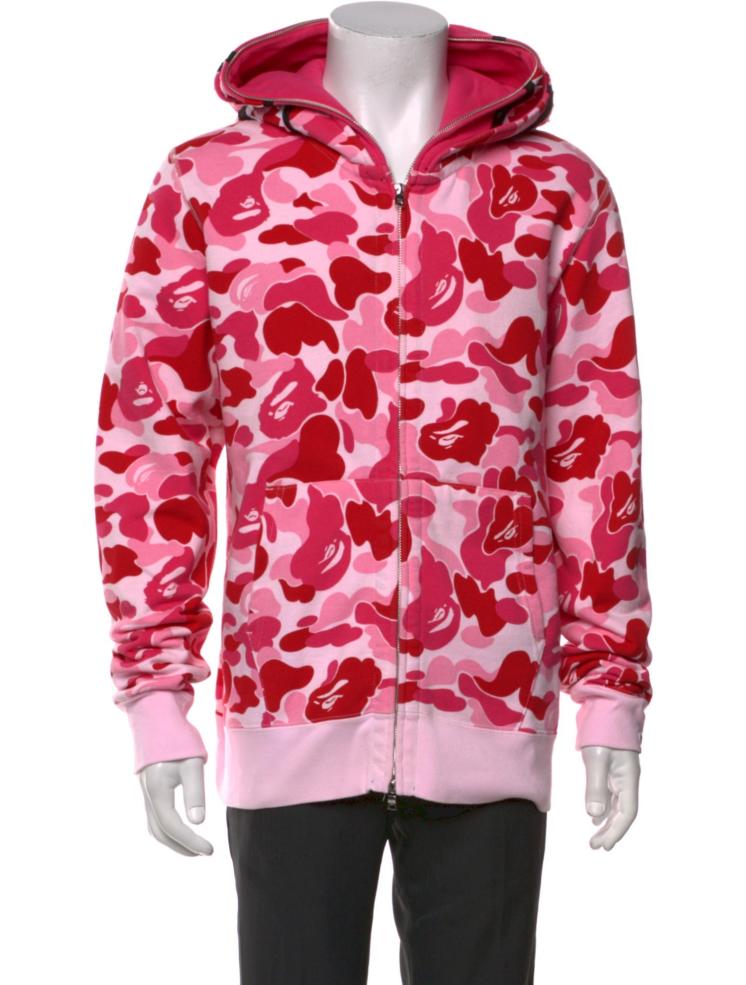 A Bathing Ape Camo Double Shark Camouflage Print Hoodie