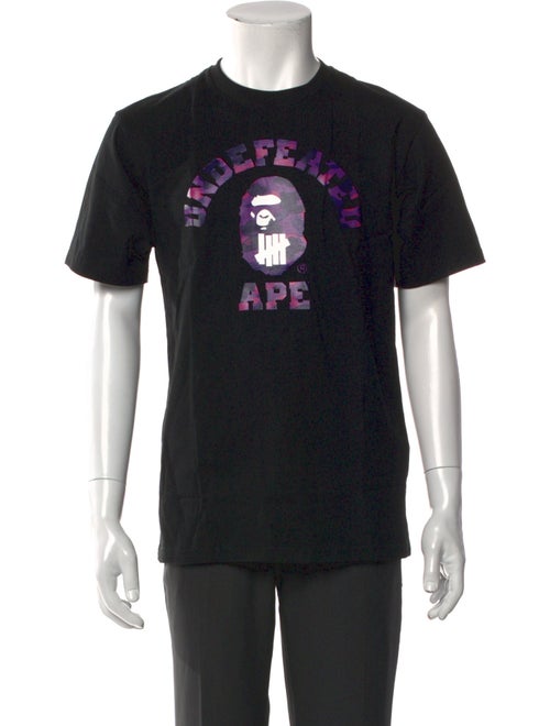 A Bathing Ape x Undefeated College Logo Graphic Print T-Shirt