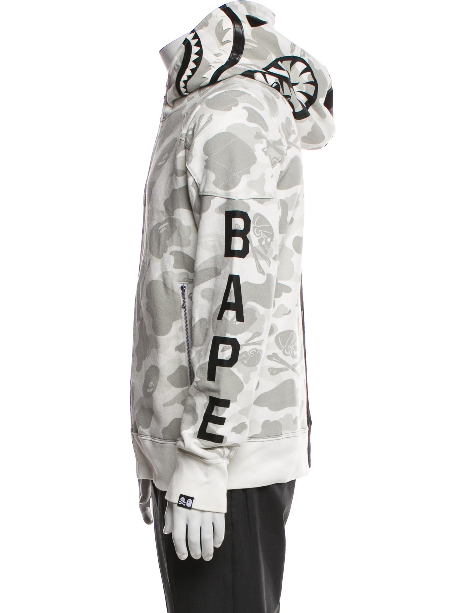Bape x Neighborhood Full zip Printed Hoodie