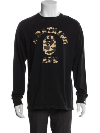 BAPE College Logo L/S Graphic Print T-Shirt