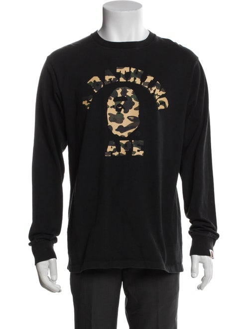 BAPE College Logo L/S Graphic Print T-Shirt