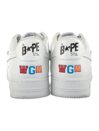 BAPE Leather Printed Sneakers