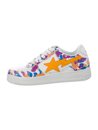 BAPE Leather Printed Sneakers
