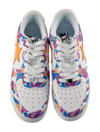 BAPE Leather Printed Sneakers