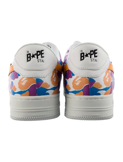 BAPE Leather Printed Sneakers