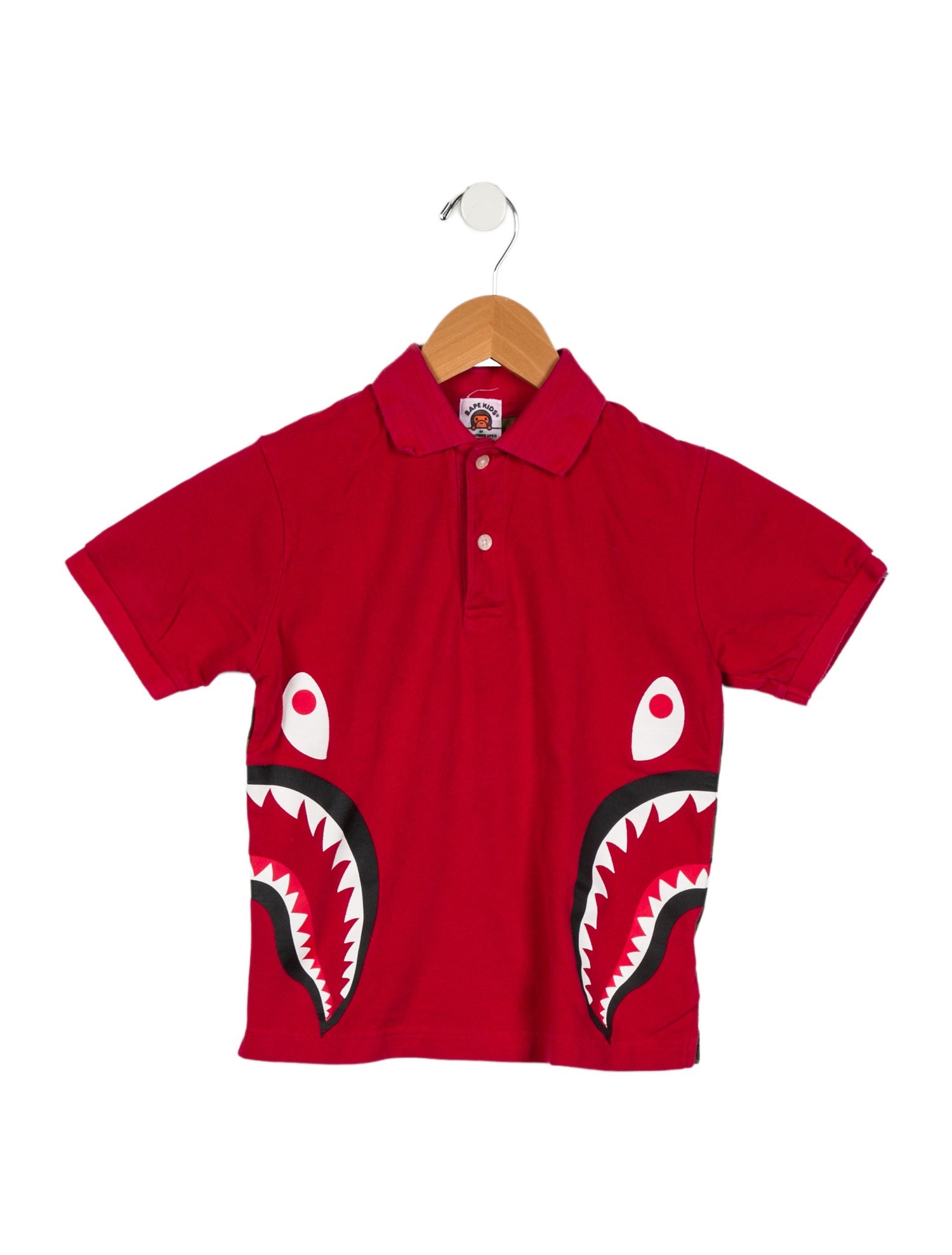 BAPE Kids Shark Camo Polo Shirt