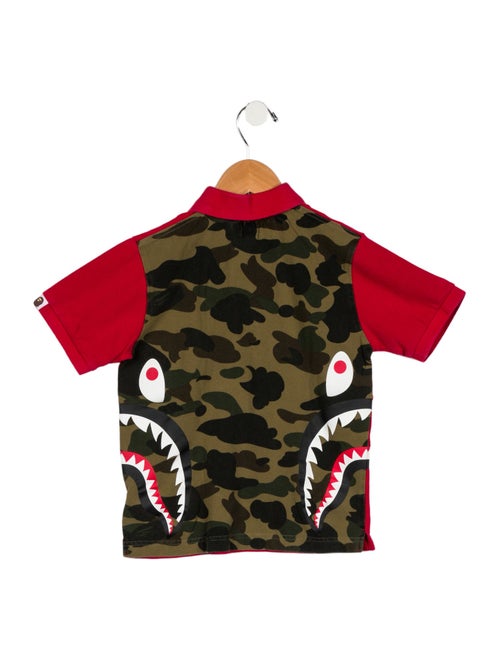 BAPE Kids Shark Camo Polo Shirt