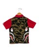 BAPE Kids Shark Camo Polo Shirt