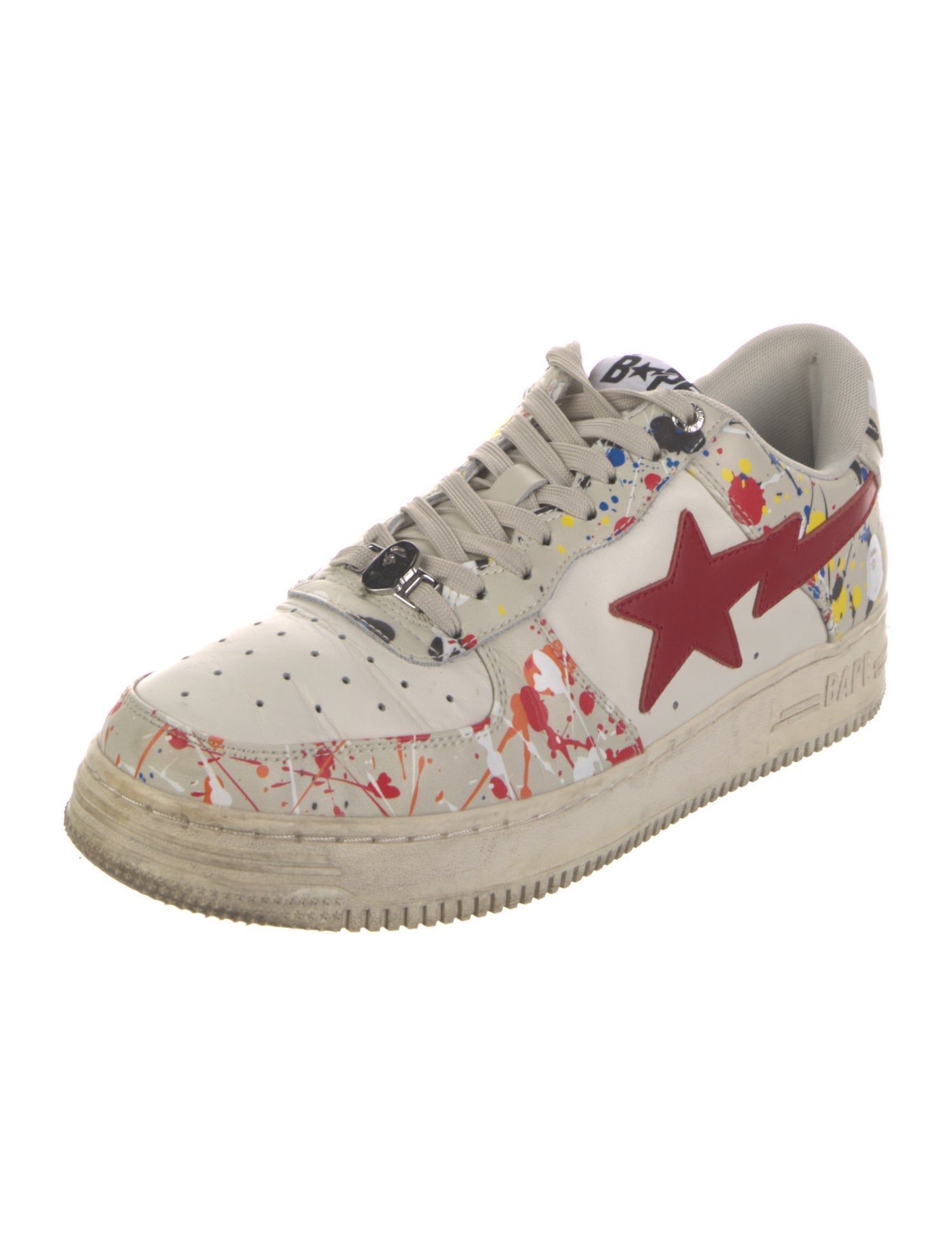BAPE Bapesta 'Paint Splatter - Ivory' Sneakers