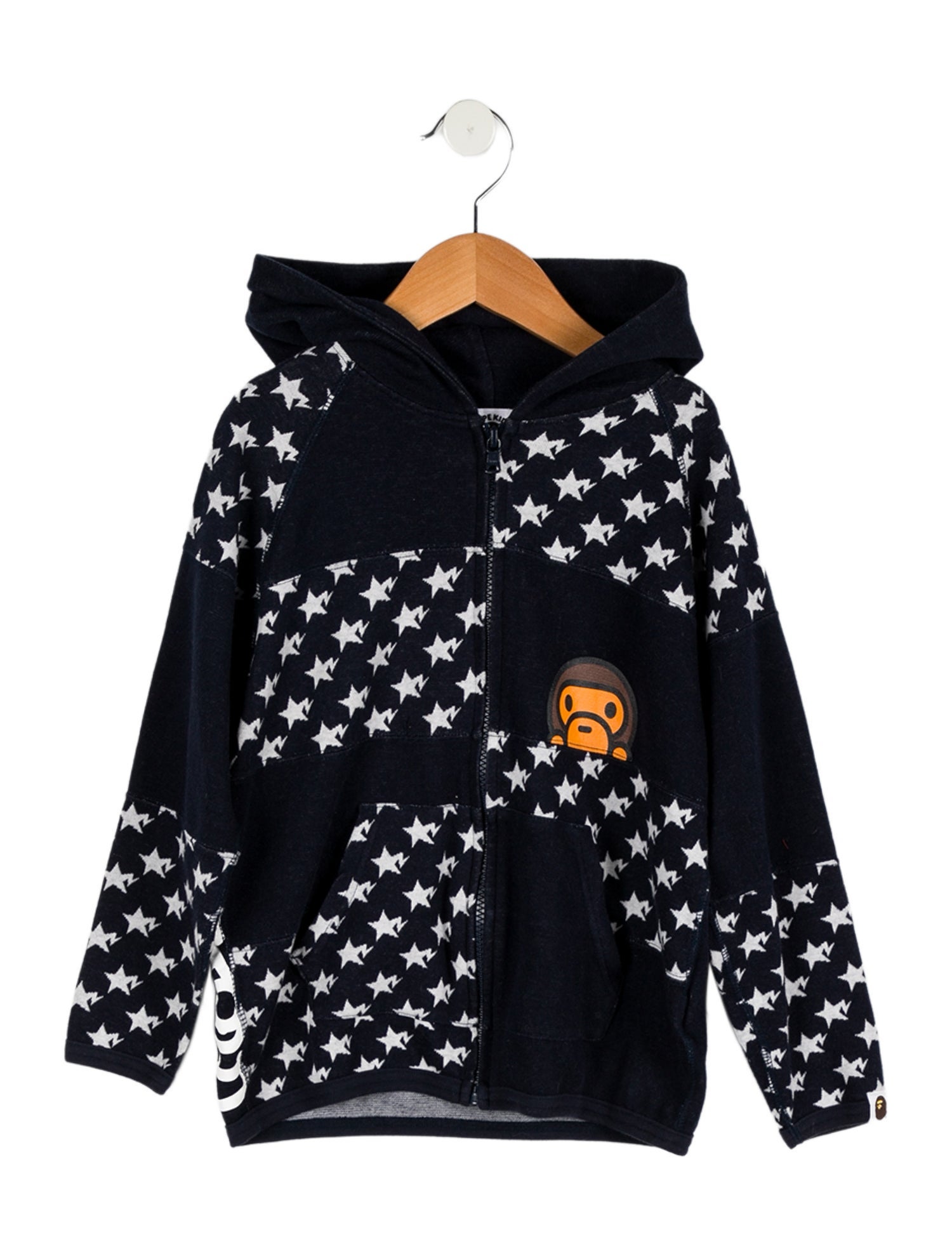 BAPE Boys' Star Printed Zip Up Hoodie