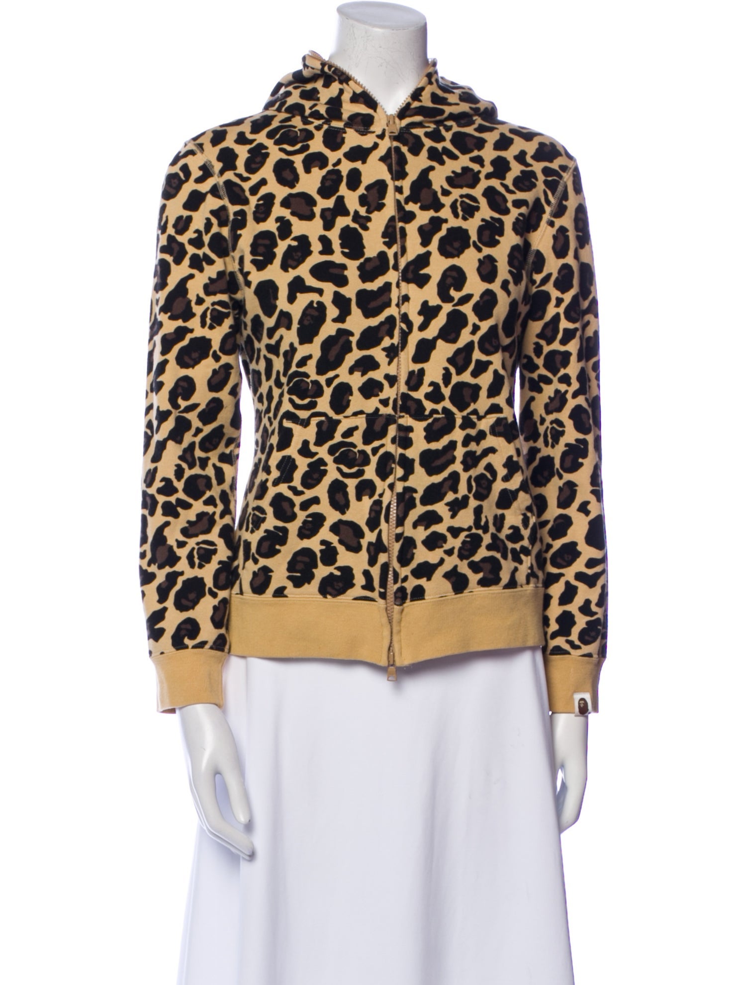 A Bathing Ape Animal Print Crew Neck Sweater