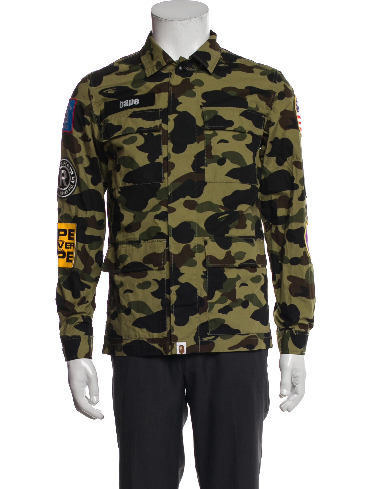 A Bathing Ape Military Printed Utility Jacket