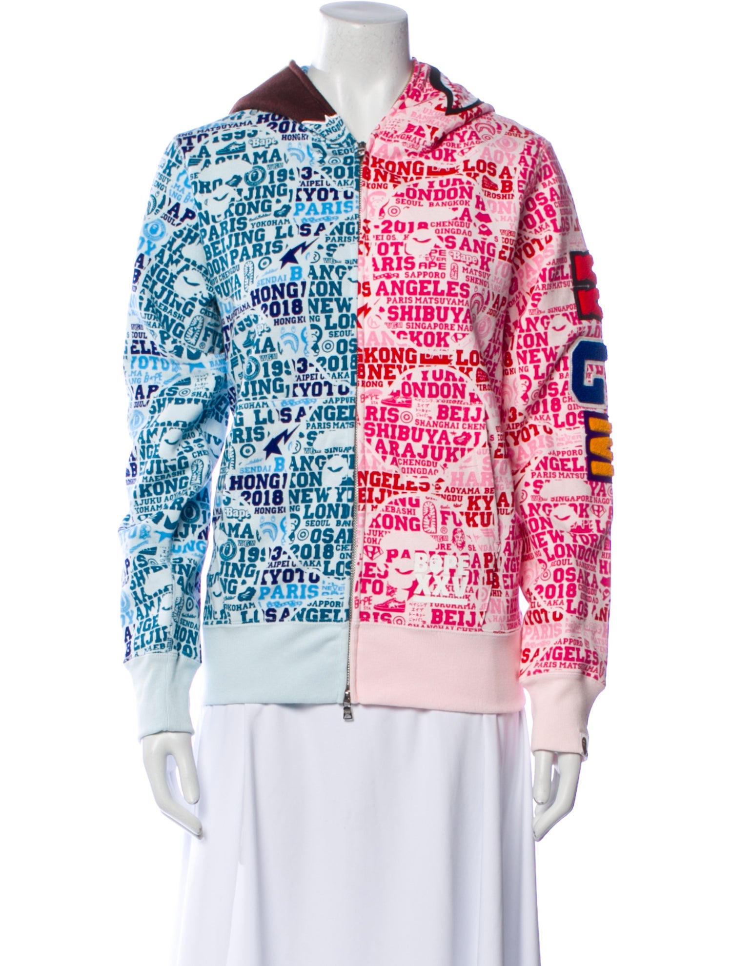 A Bathing Ape XXV Cities Full Shark Graphic Print Cardigan w/ Tags