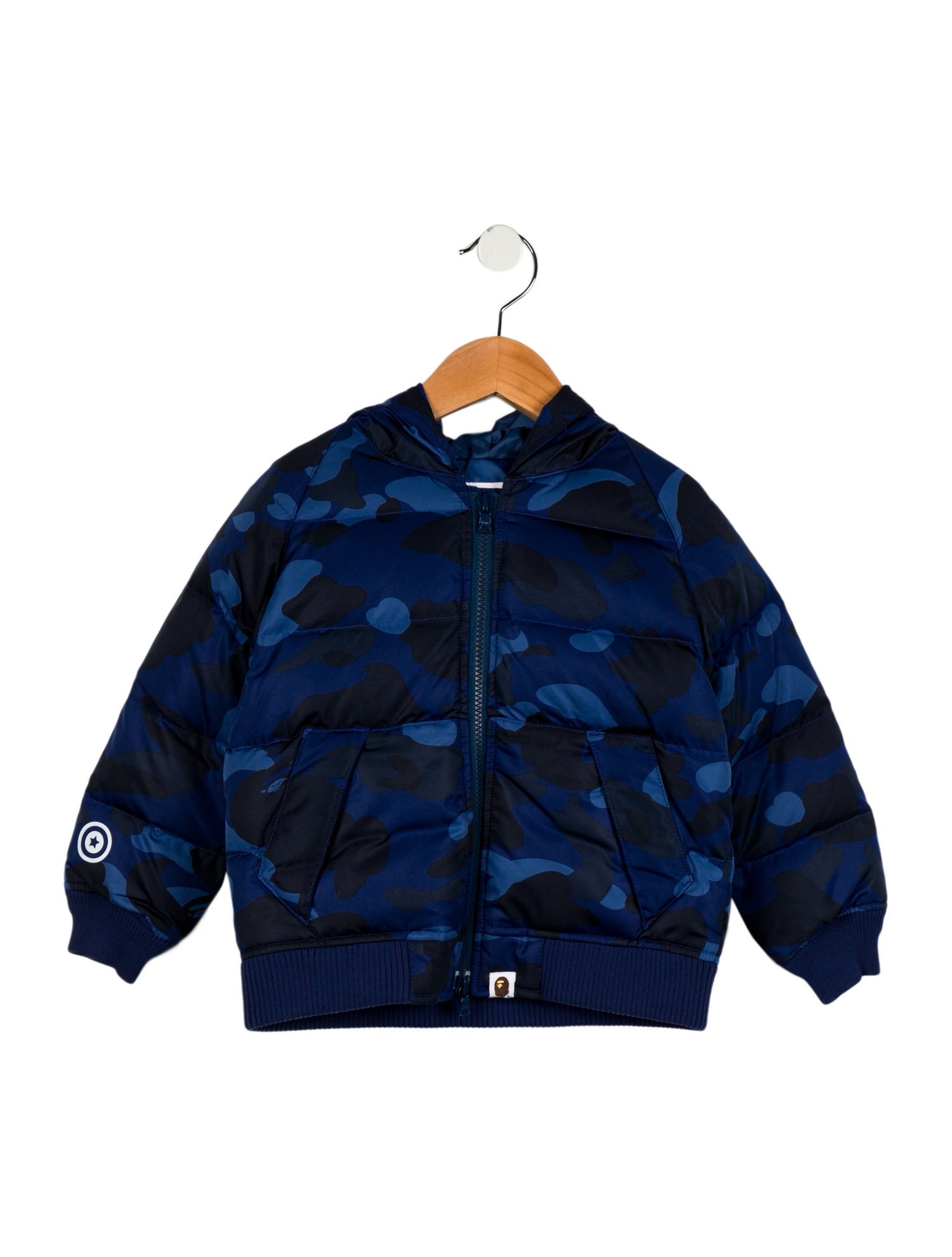 BAPE Boys' Camo Shark Puffer Jacket