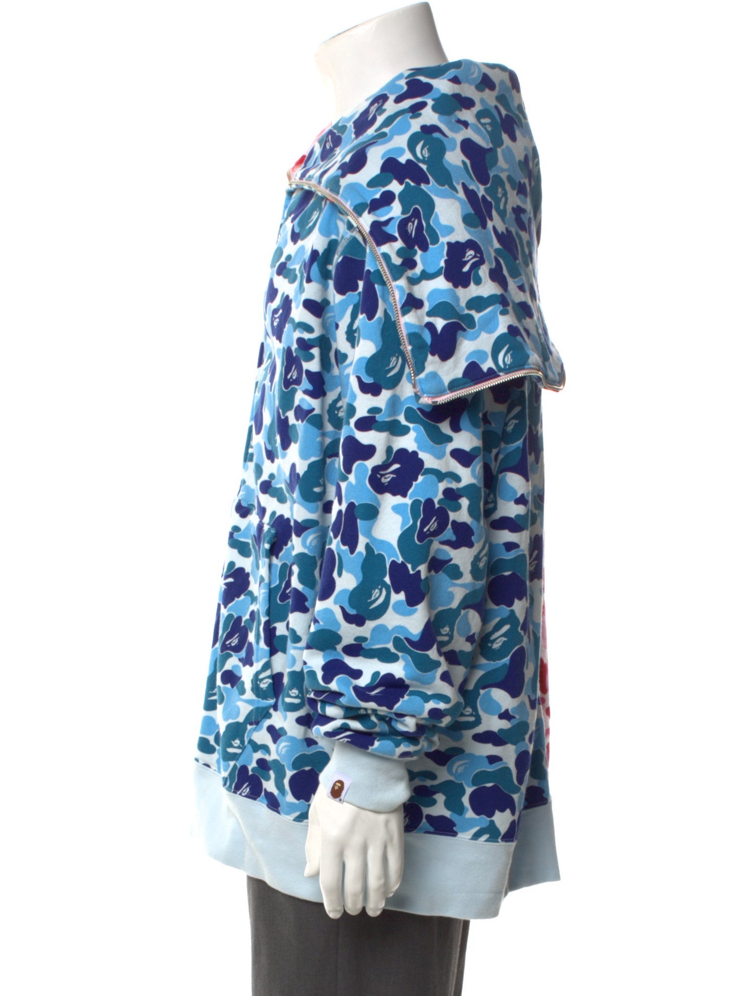 BAPE Full Zip Camo Shark Printed Hoodie