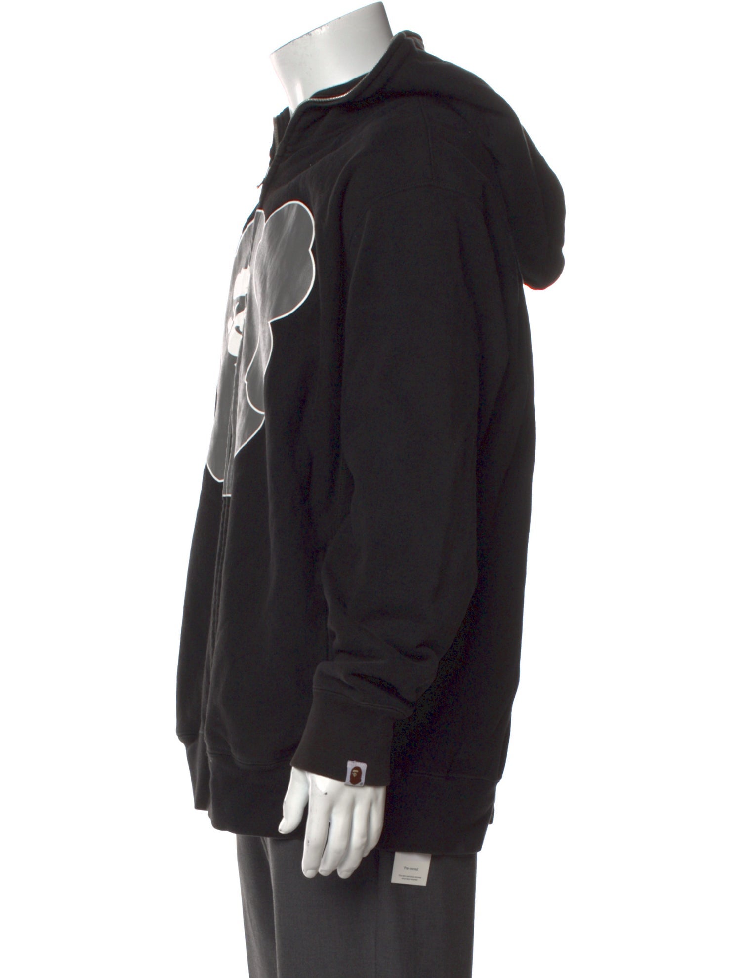 BAPE x KAWS Zip Up Graphic Print Hoodie