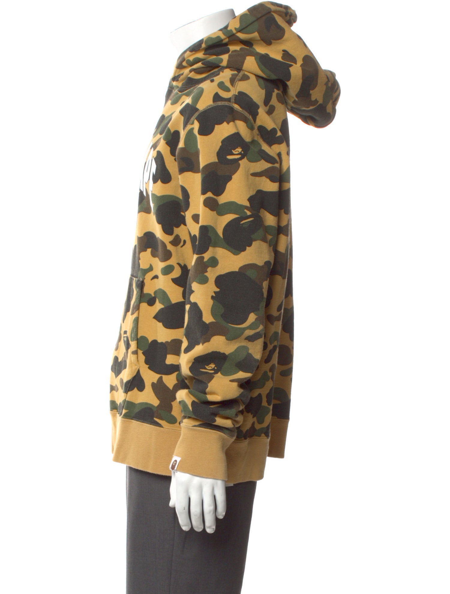 A Bathing Ape Camo Logo Camouflage Print Hoodie
