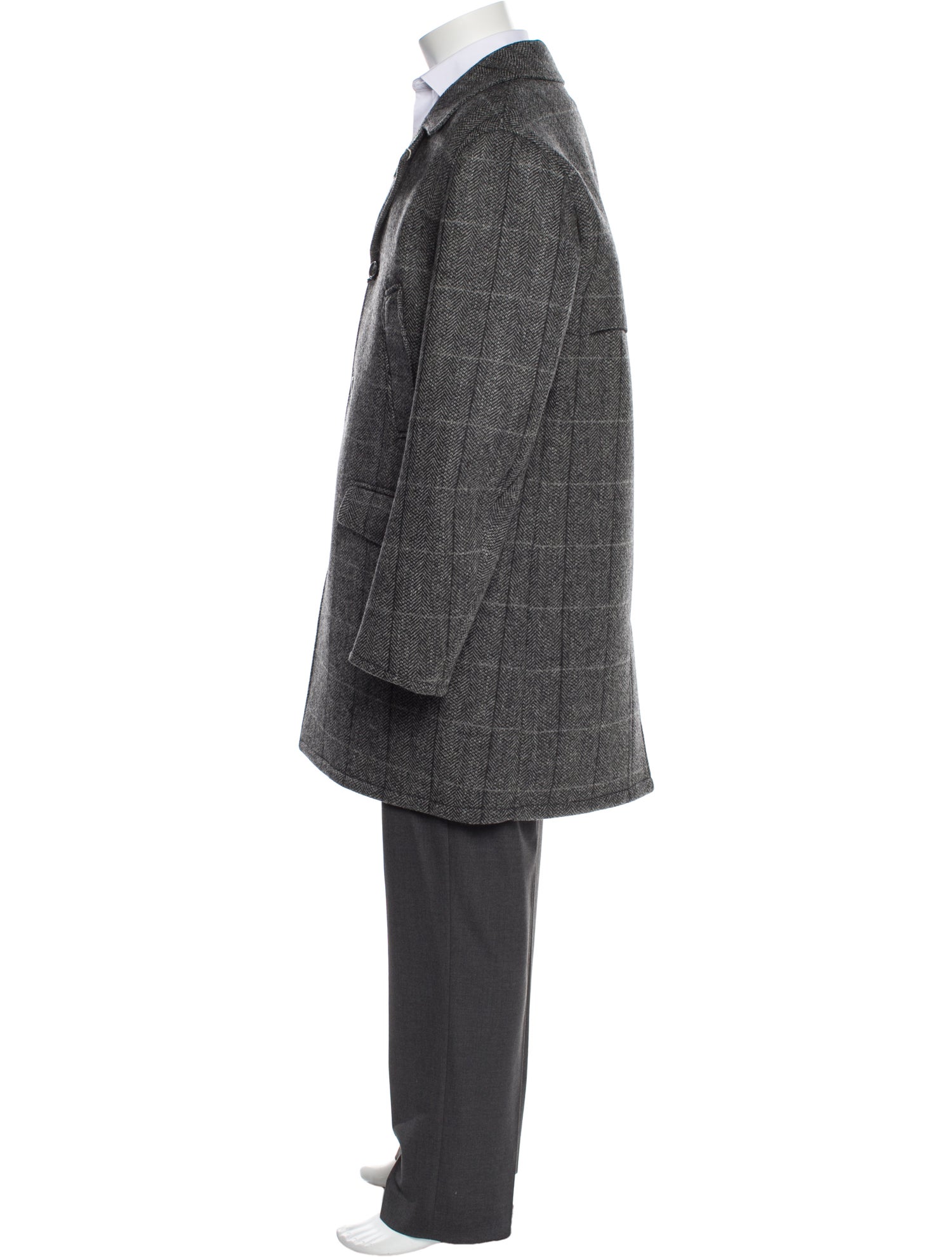 Baracuta Virgin Wool Tweed Pattern Overcoat