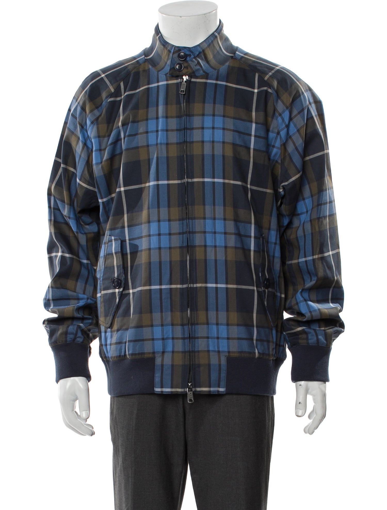Baracuta Plaid Print Jacket