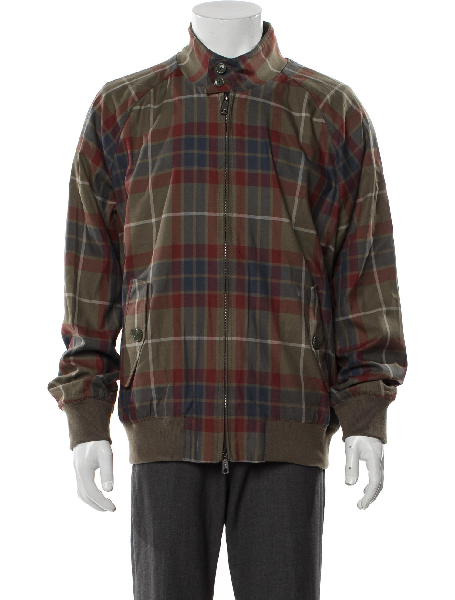 Baracuta Plaid Print Jacket