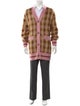 Baracuta Plaid Print V-Neck Cardigan