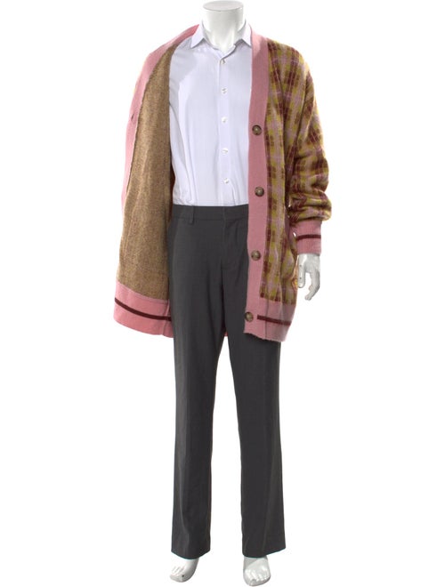 Baracuta Plaid Print V-Neck Cardigan