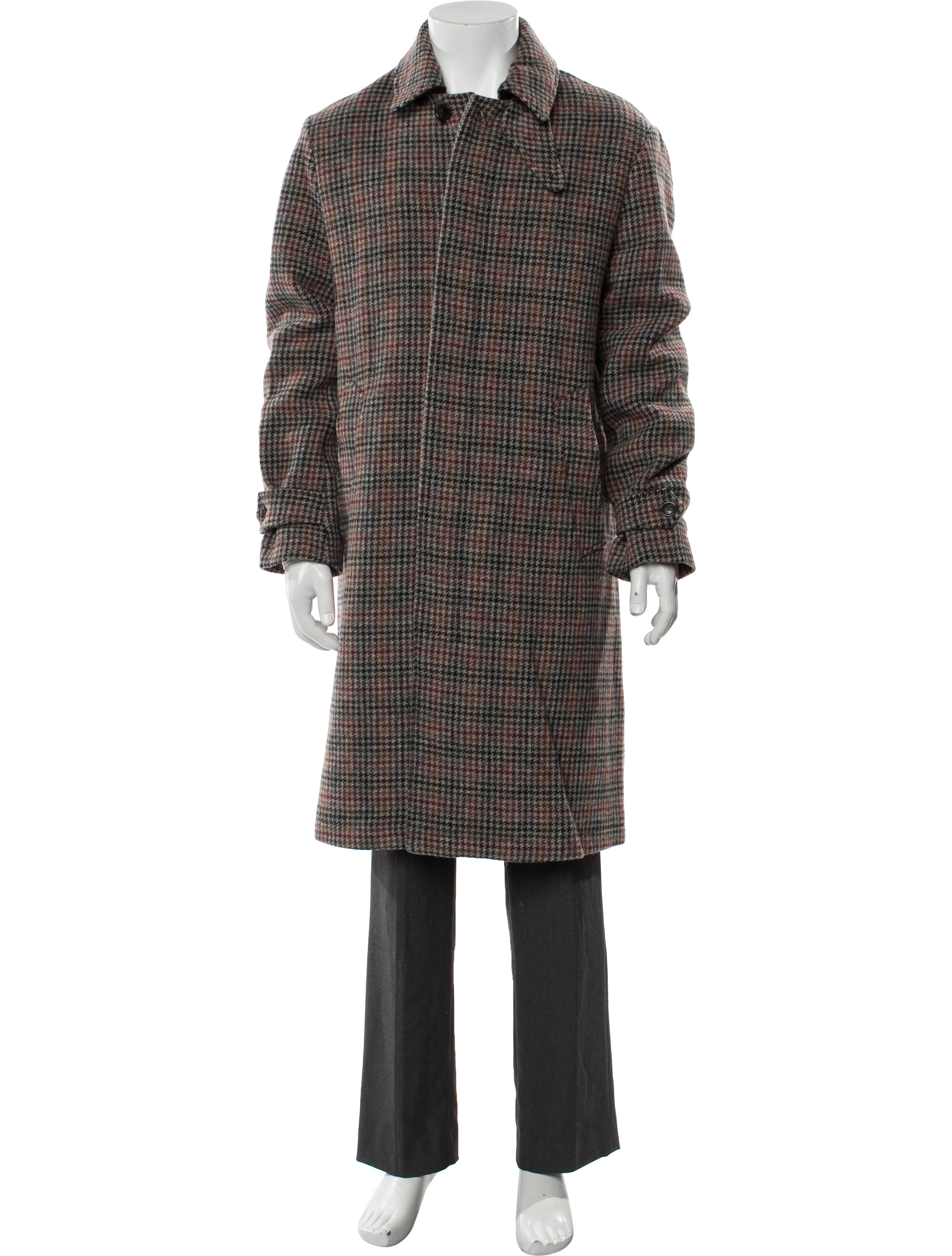 Baracuta Virgin Wool Houndstooth Print Parka