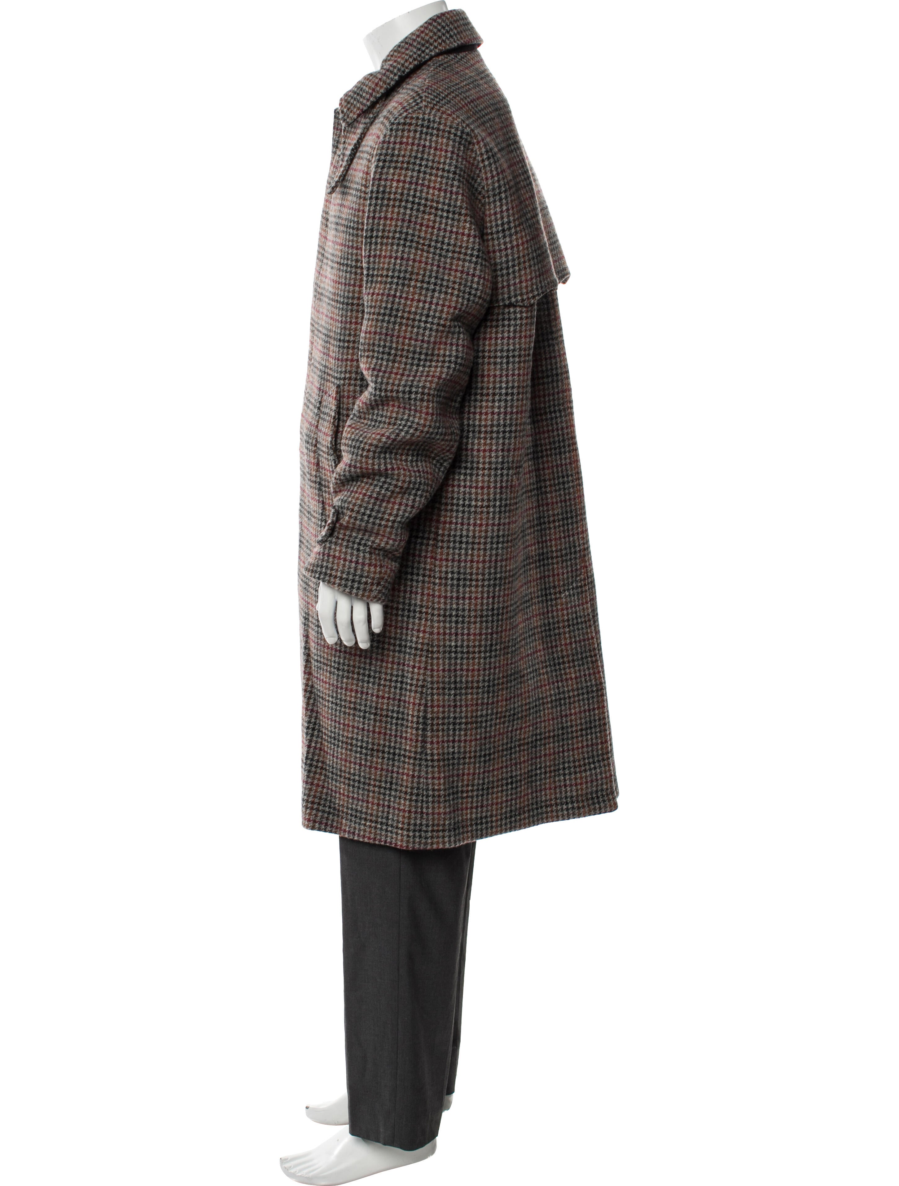 Baracuta Virgin Wool Houndstooth Print Parka