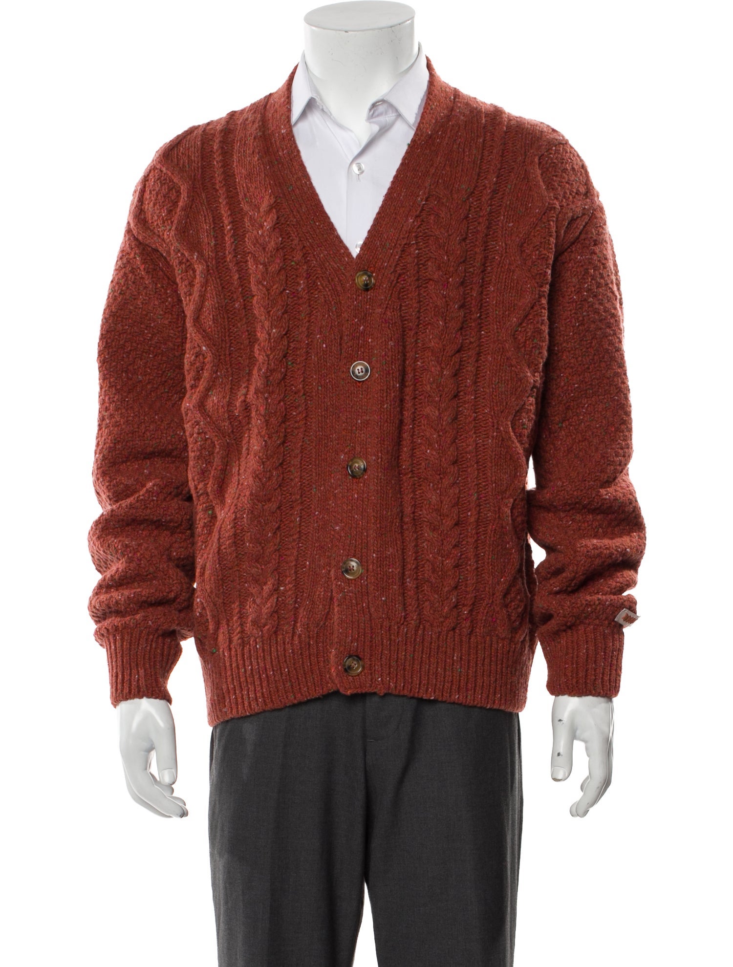 Baracuta Wool V-Neck Cardigan