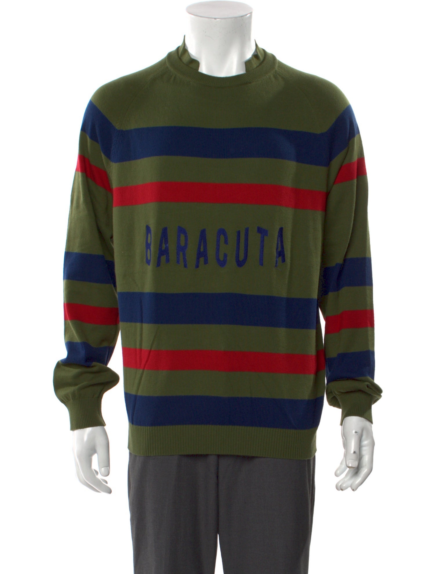Baracuta Striped Crew Neck Pullover w/ Tags