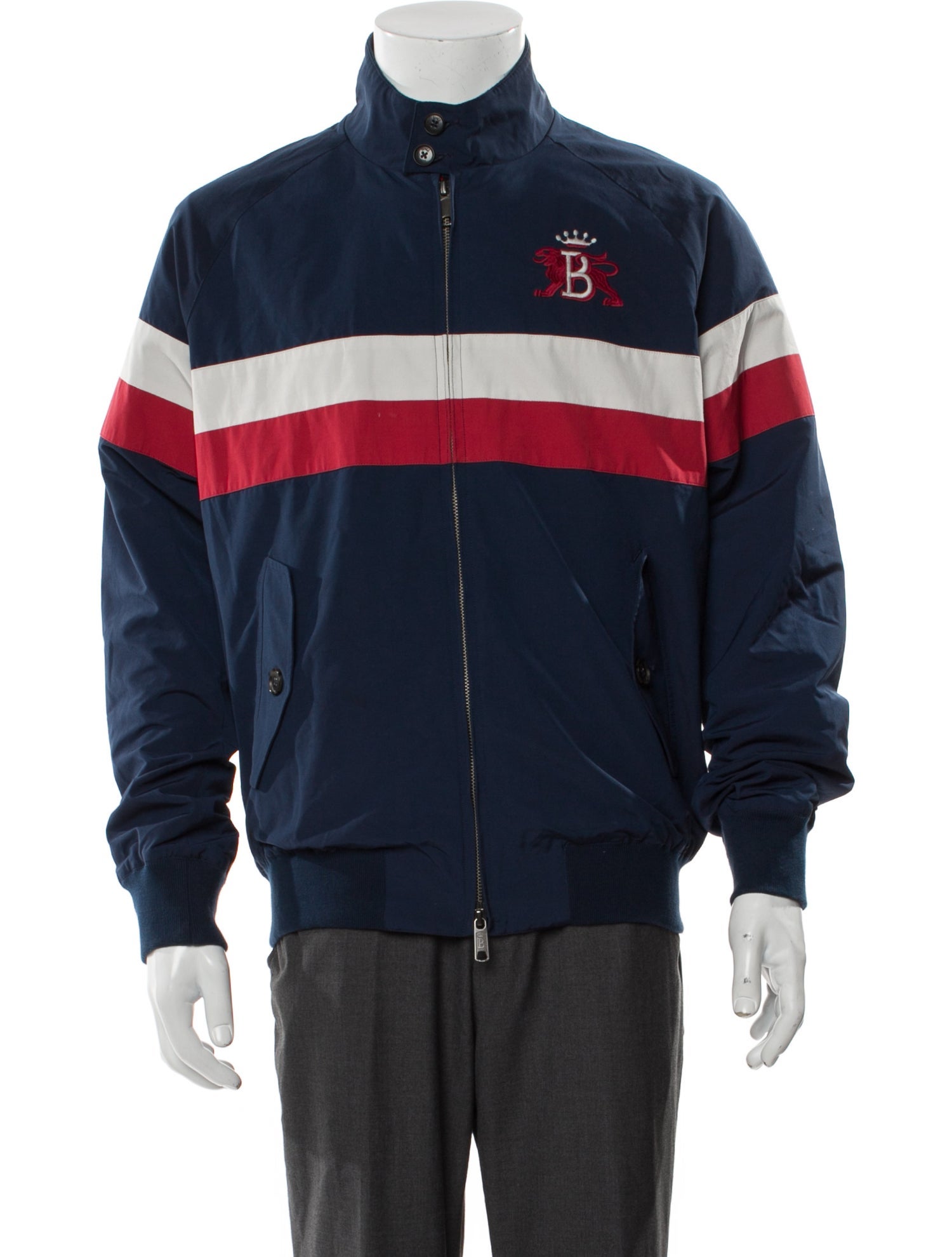 Baracuta Colorblock Pattern Windbreaker