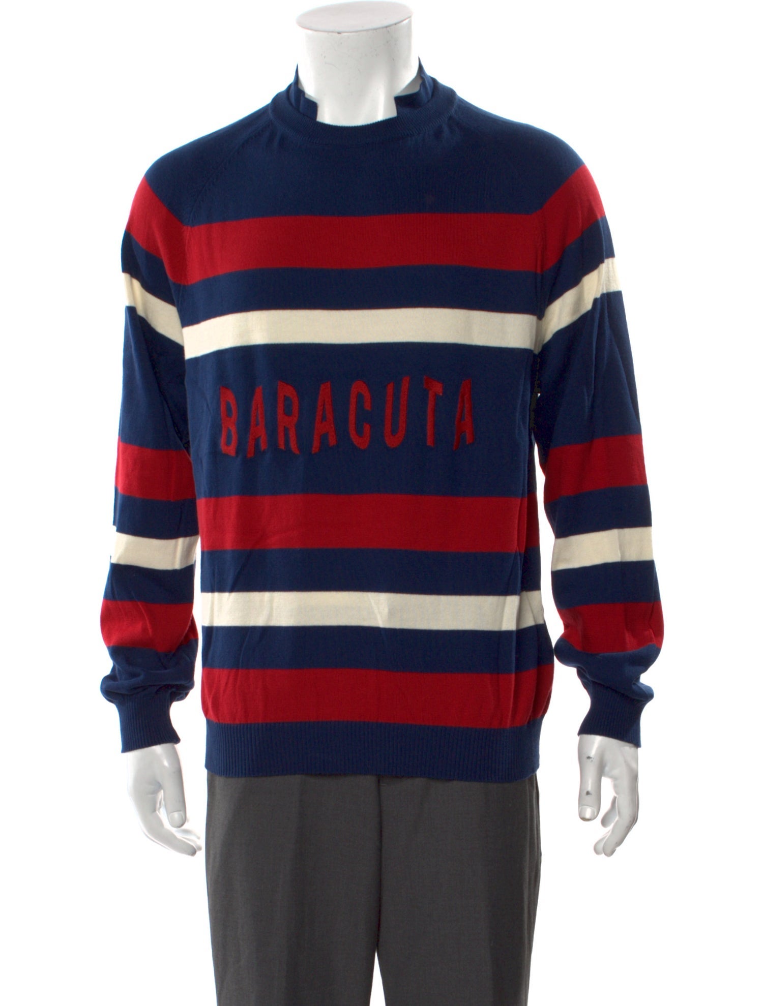 Baracuta Striped Crew Neck Pullover w/ Tags