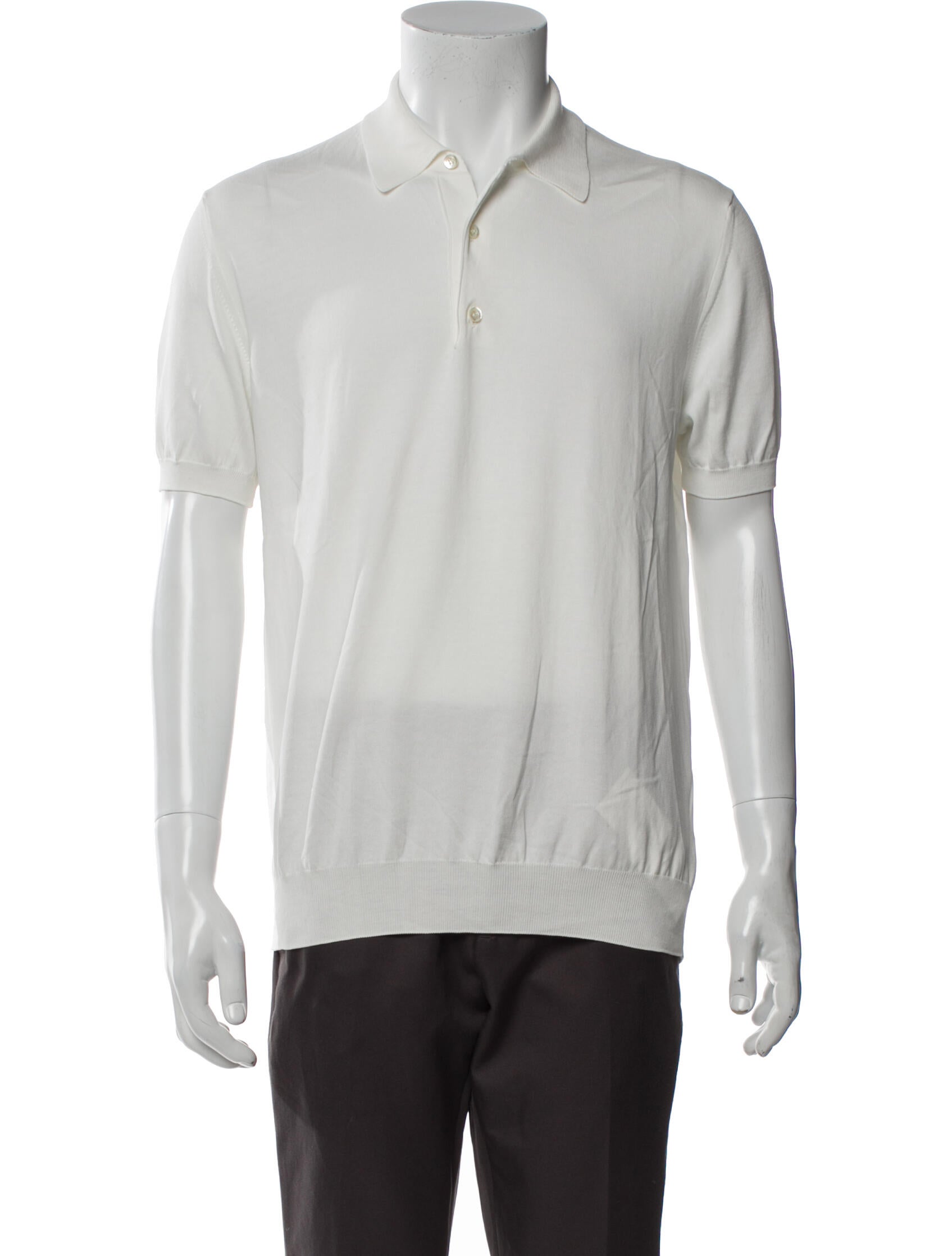 Baracuta V-Neck Short Sleeve Polo Shirt