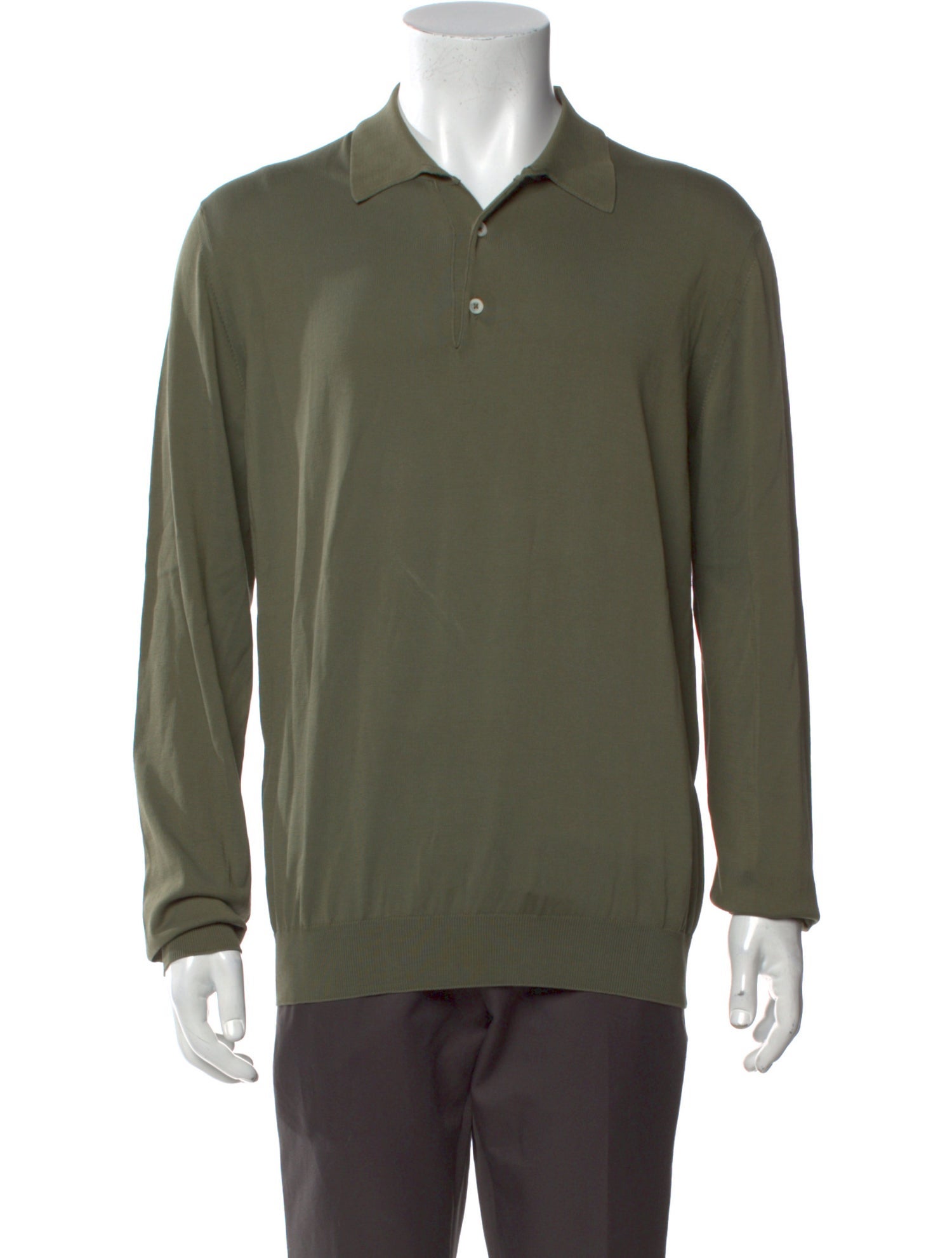 Baracuta Collar Long Sleeve Polo Shirt w/ Tags