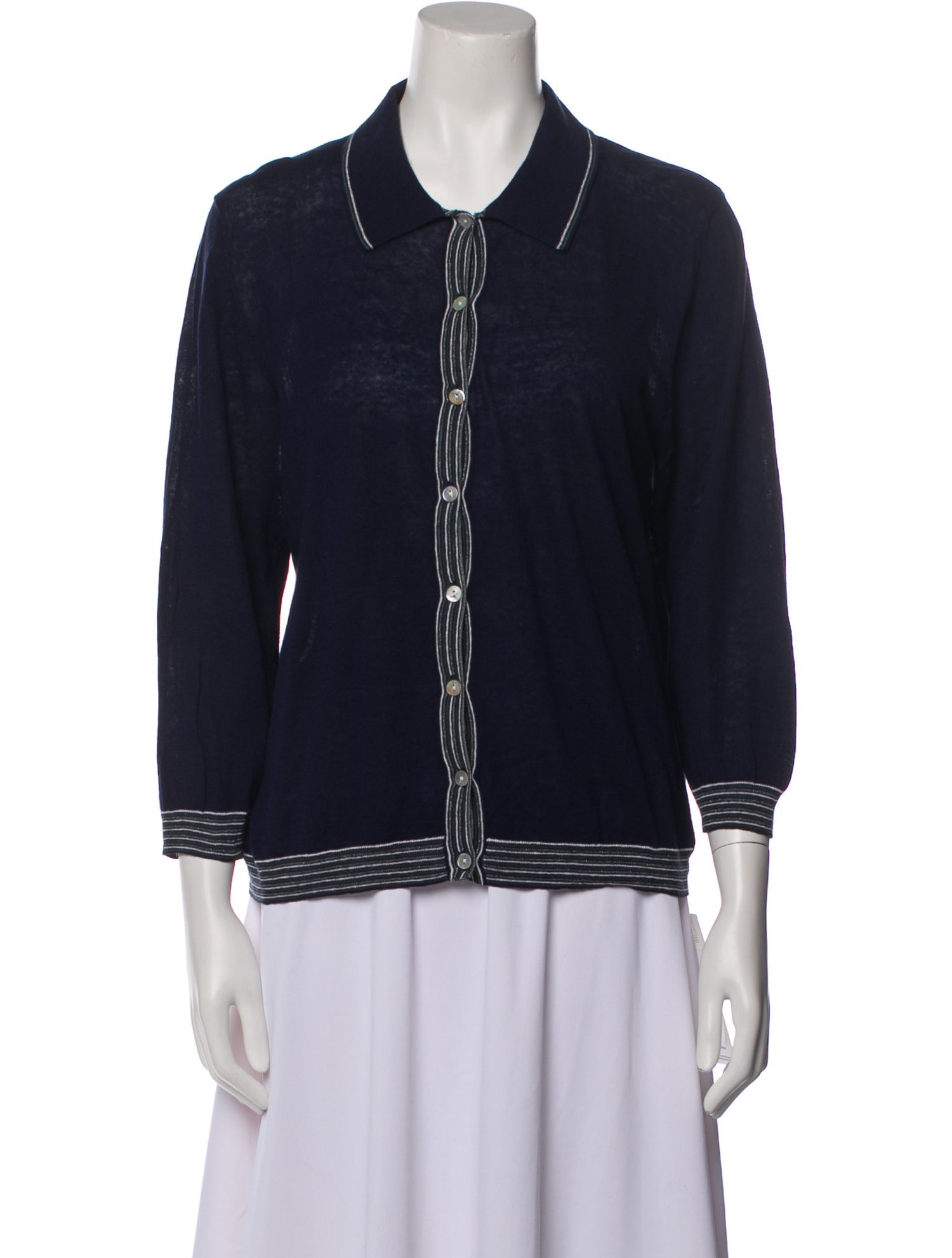 Brora Striped Scoop Neck Sweater