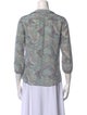 Brora Silk Printed Button-Up Top