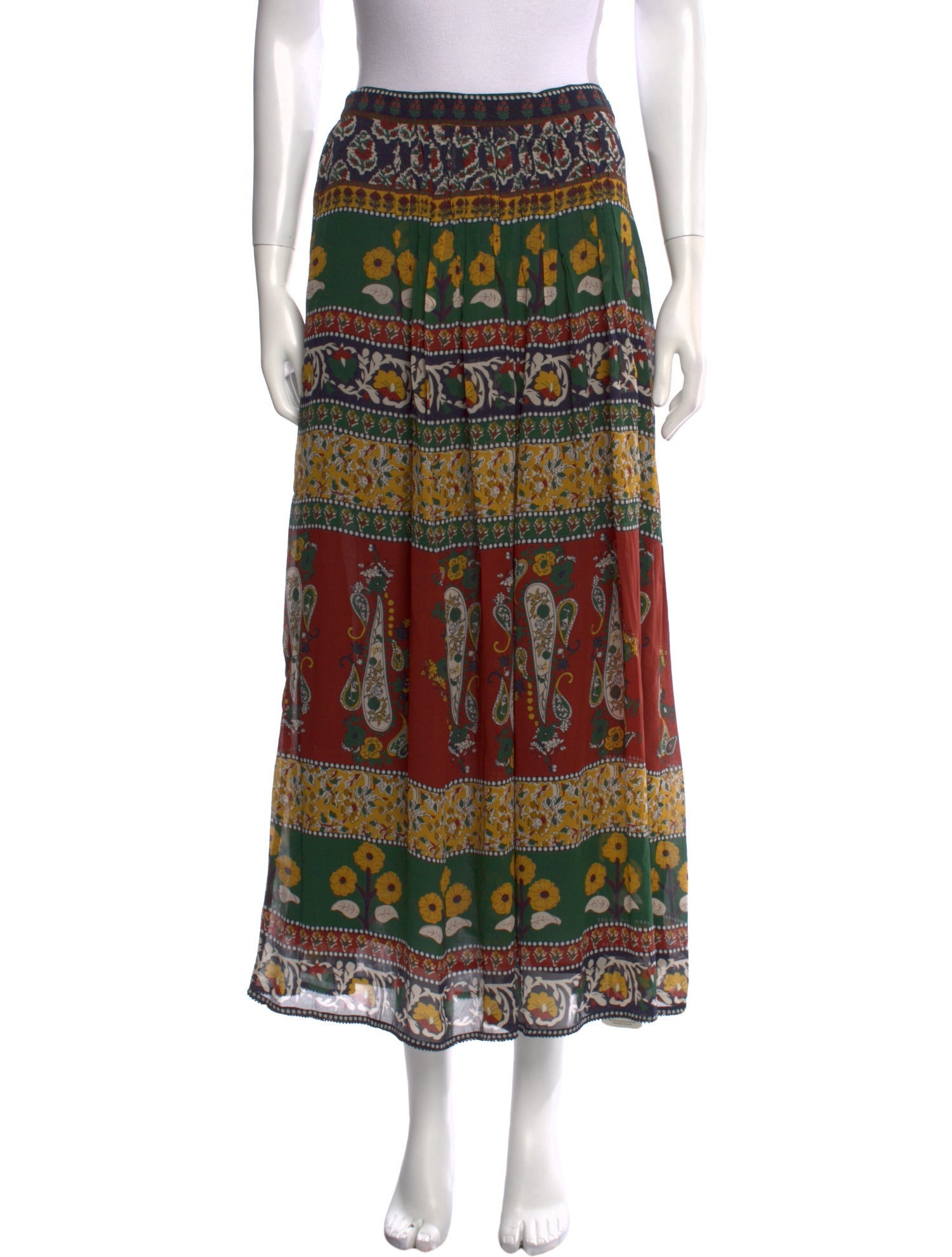 Brora Silk Midi Length Skirt