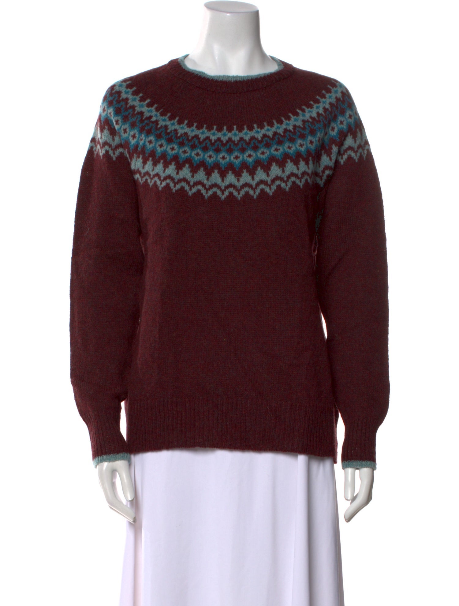 Brora Wool Graphic Print Sweater w/ Tags