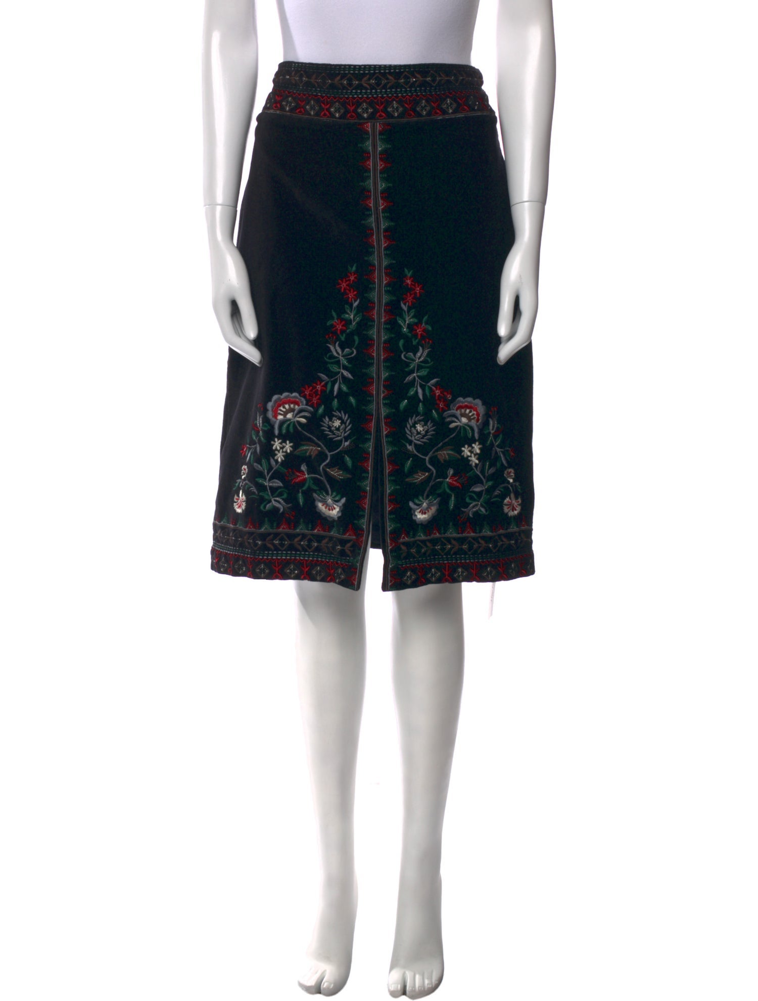 Brora Floral Print Knee-Length Skirt