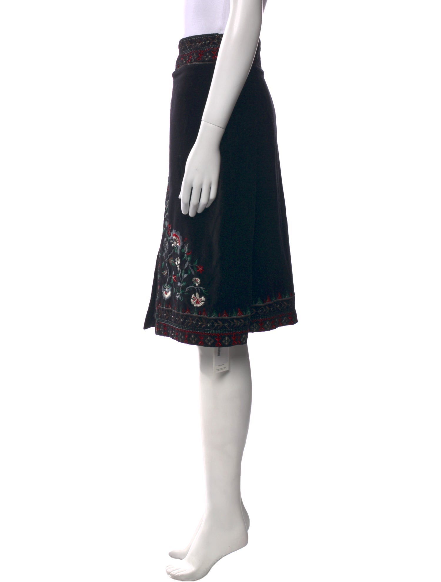 Brora Floral Print Knee-Length Skirt