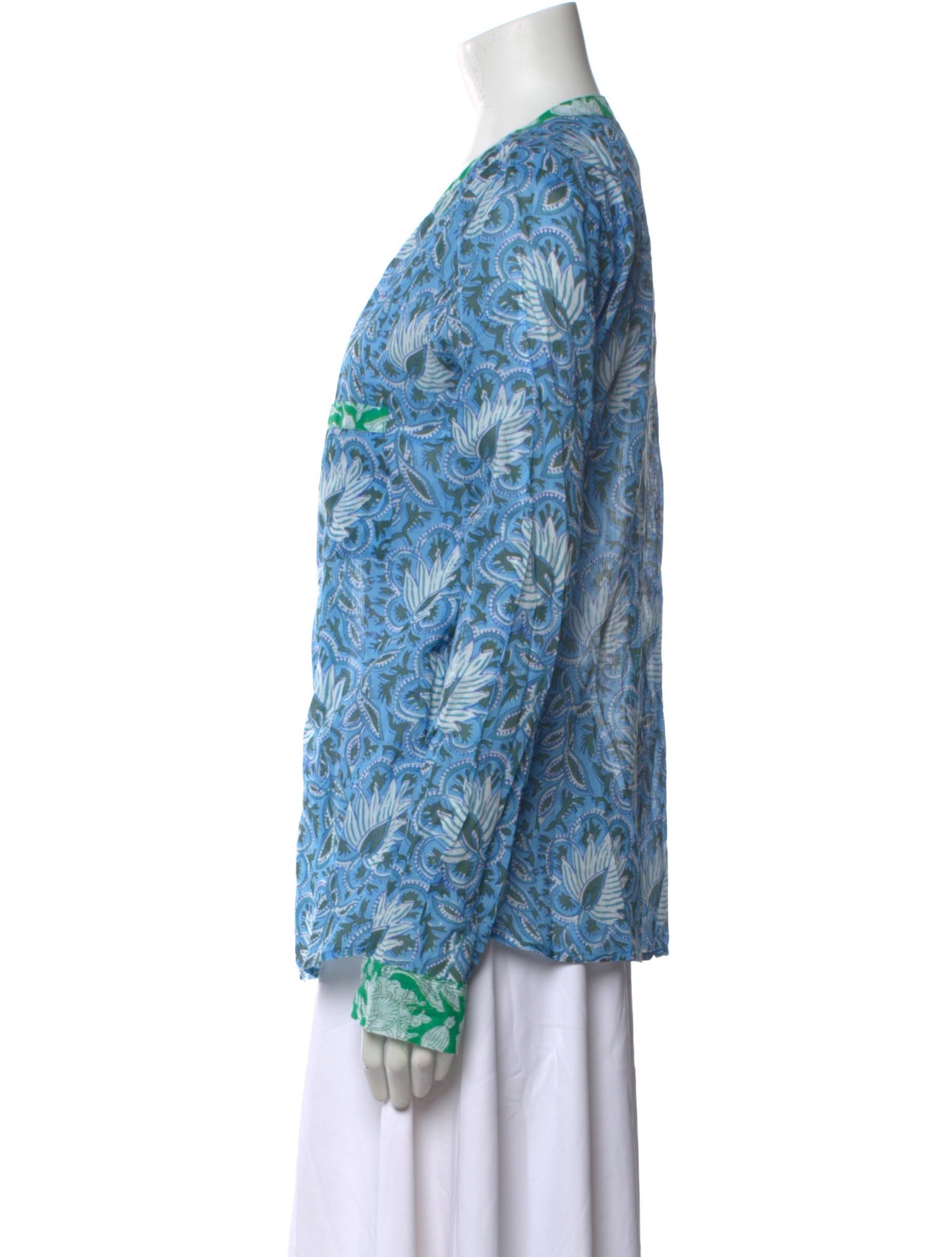 Brora Printed V-Neck Blouse