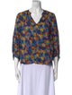 Brora Floral Print V-Neck Blouse