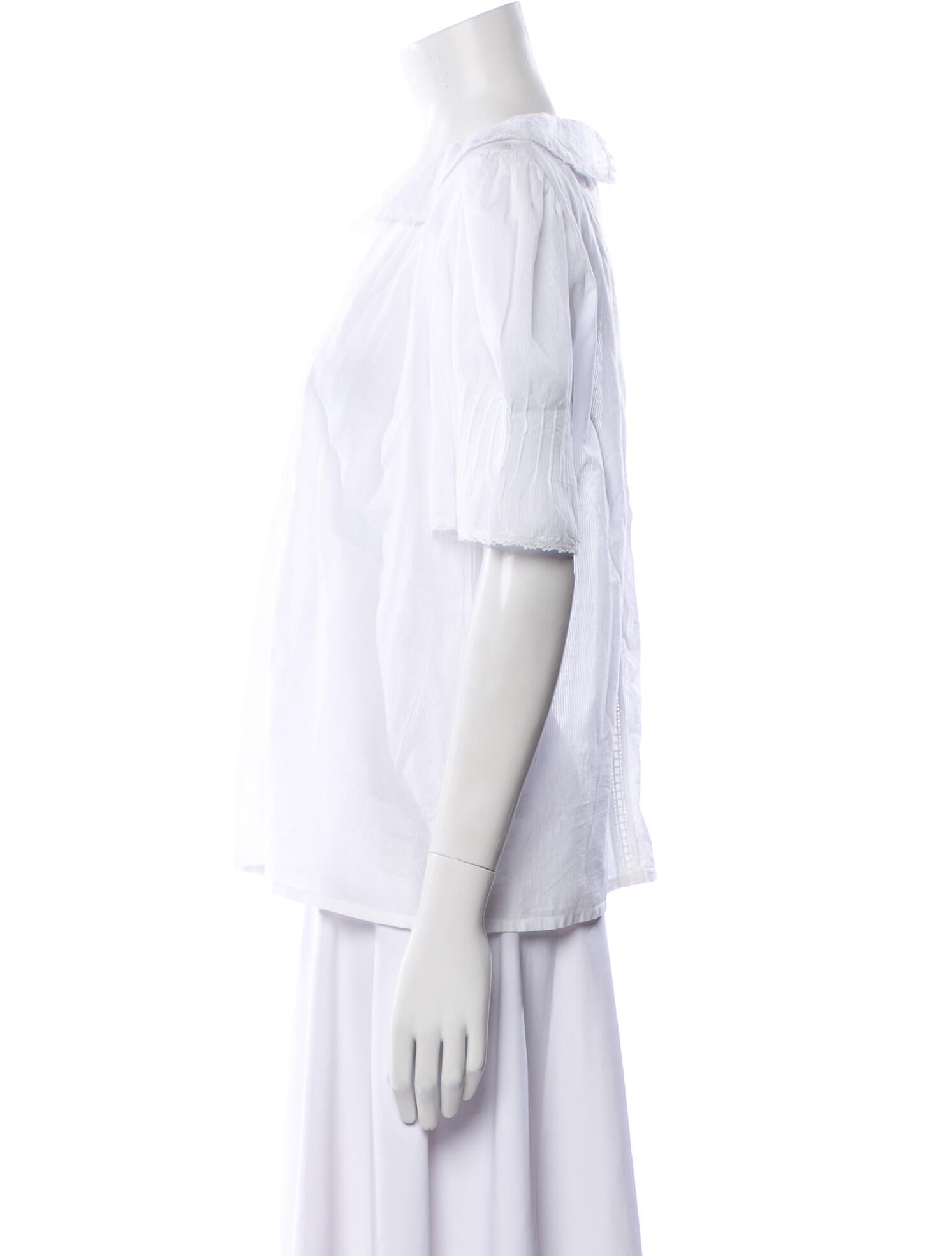 Brora Short Sleeve Button-Up Top