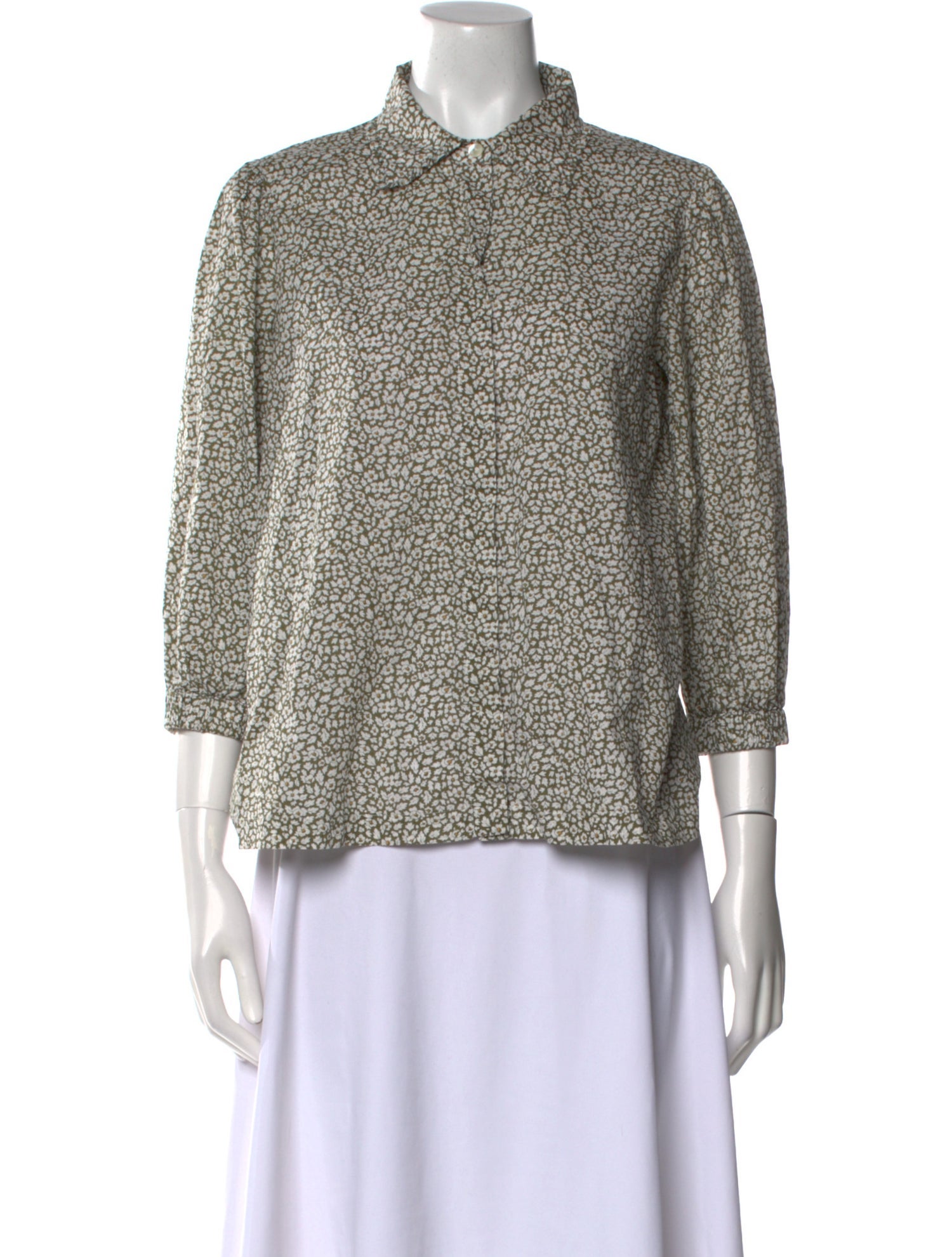 Brora Printed Three-Quarter Sleeve Blouse