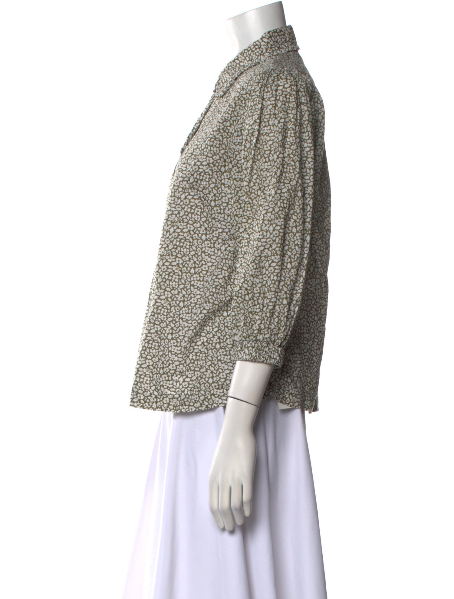 Brora Printed Three-Quarter Sleeve Blouse